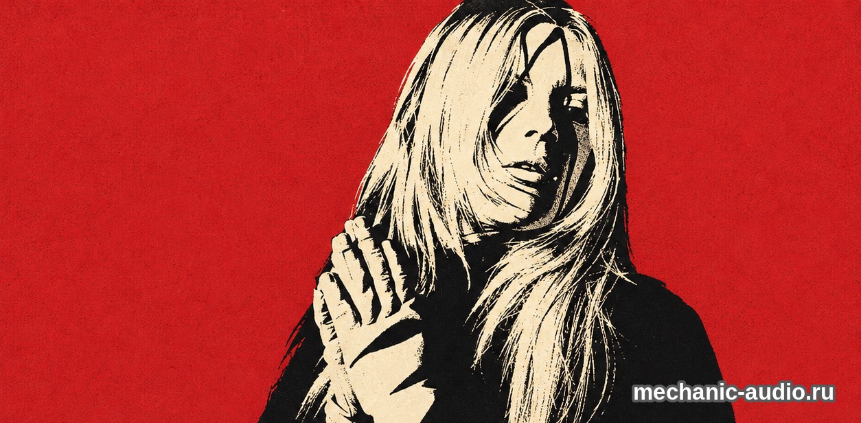 Двухцветная стилизованная иллюстрация к статье о Fever Ray.