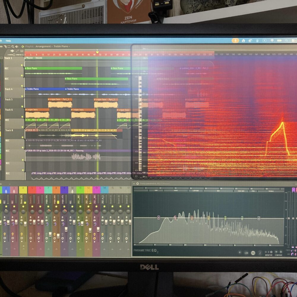 Проект в FL Studio на экране